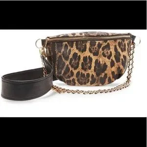 🆕STEVE MADDEN Macy Convertible Leopard Belt Bag